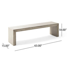 Load image into Gallery viewer, Acacia Wood Dining Bench, Farmhouse Style
