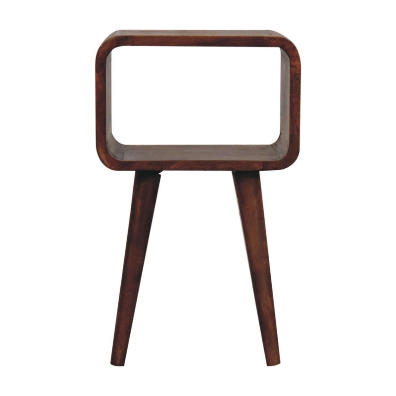 Solid Wood Nightstand - Golden Brown