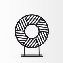 Load image into Gallery viewer, Geometric Circle Tabletop Sculpture - Black
