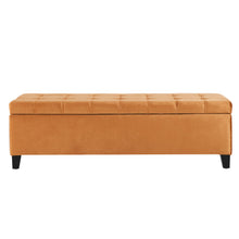 Load image into Gallery viewer, Wendover - Elegant Velvet Tufted Storage Bench With Lift-Up Top And Birch Wood Legs
