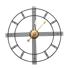 Load image into Gallery viewer, Silent Analog Round Wall Clock - Beige / Black / Brown
