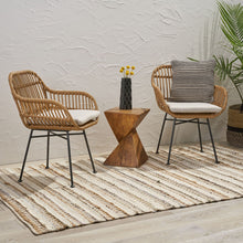 Load image into Gallery viewer, Outdoor Rattan Accent Chair With Metal Legs

