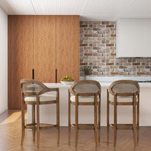 Load image into Gallery viewer, Americana - Mid-Century Modern Cane Back Counter Stool
