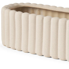 Load image into Gallery viewer, Oval Ribbed Texture Table Vase - Beige
