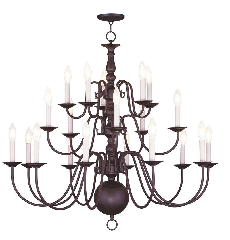 33" Multi Light Dimmable Chandelier With Shades - Bronze