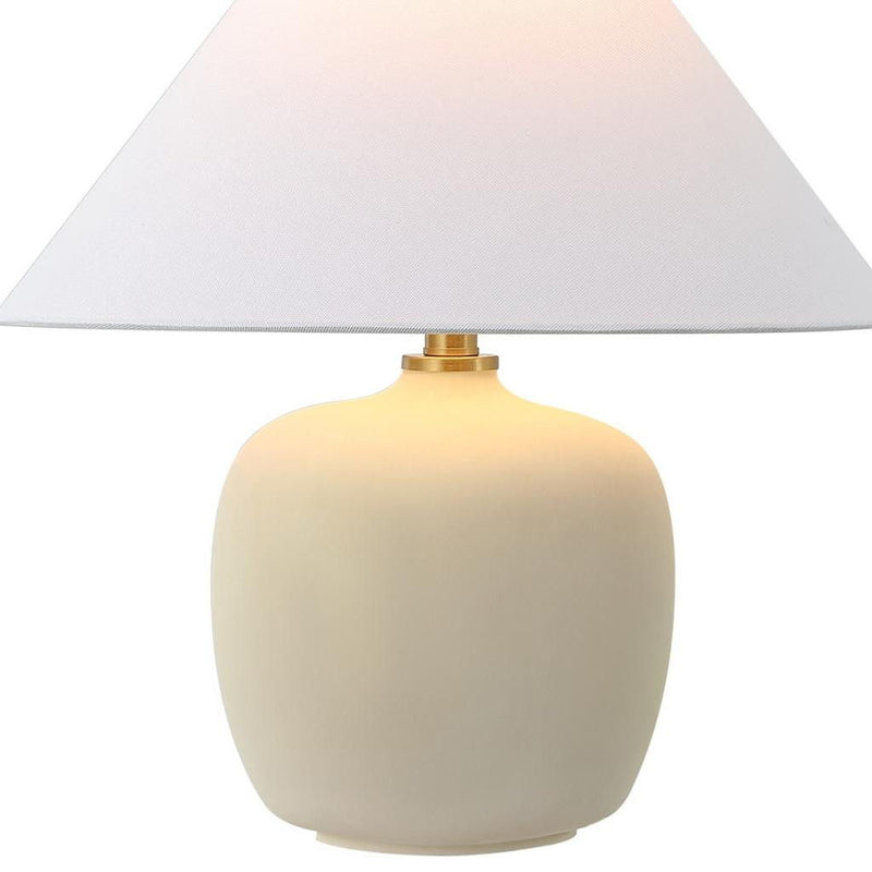 18" Novelty Table Lamps With Empire Shades (Set of 2) - Clear / Cream