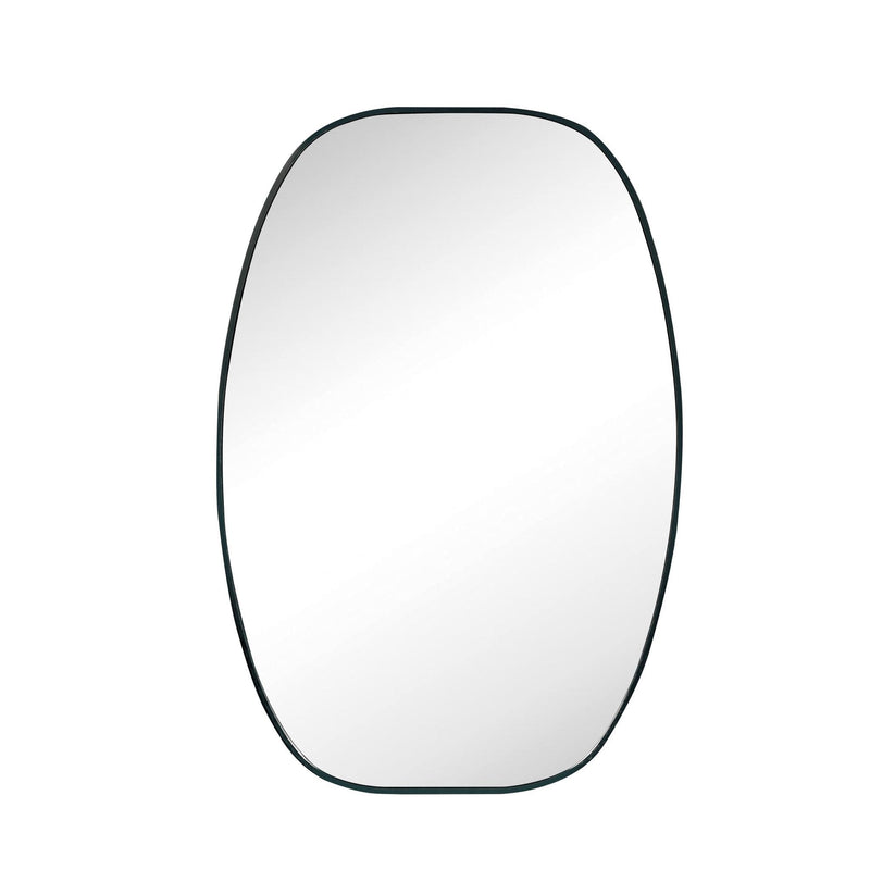 Aluminum Oval Framed Bathroom Vanity Mirror (756114) - Black