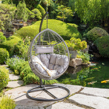 Load image into Gallery viewer, Hanging Basket Chair With Metal Frame And Seat Cushion
