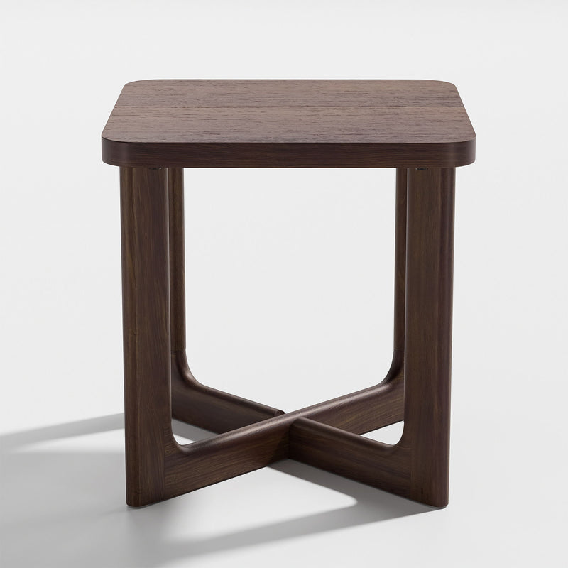 24" Solid Wood Square Cross Legs End Table - Brown