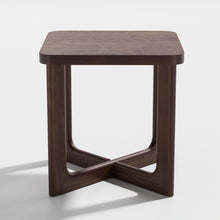 Load image into Gallery viewer, 24" Solid Wood Square Cross Legs End Table - Brown
