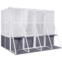 Load image into Gallery viewer, Greenhouse, Wooden Lean To Greenhouses For Outdoors, Heavy Duty Walk In Green House For Outside Winter, Large Hot House For Sunroom Storage Shed, Garden, Backyard - White / Gray
