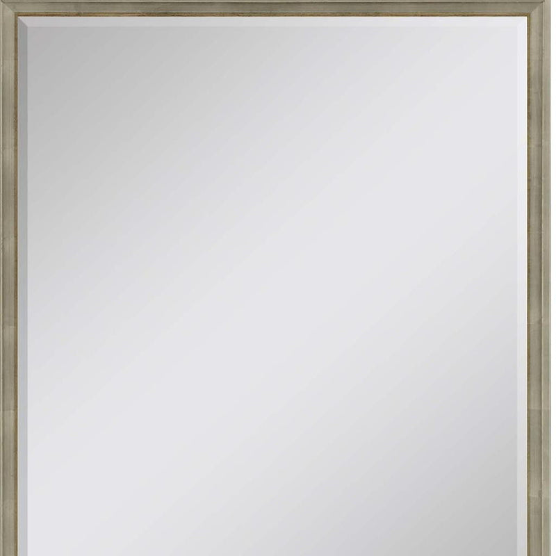 30'' Wood Accent Mirror - Silver