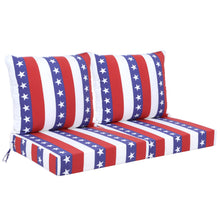 Load image into Gallery viewer, 24X24 Inch Outdoor Deep Seat Cushion Set Waterproof Fade Resistant Patio Furniture Cushions With Removable Covers, Adjustable Straps &amp; Handles (Set of 2) - Red
