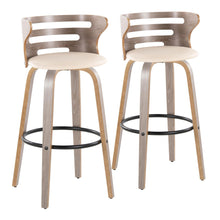 Load image into Gallery viewer, Cosini - Mid Century Modern Fixed Height, Barstool &amp; Swivel And Round Footrest (Set of 2)
