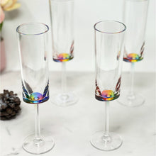 Load image into Gallery viewer, Halo - Oval Unbreakable Plastic Champagne Flutes Acrylic Wedding Glasses, 4Oz Capacity (Set of 4) - Clear
