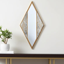 Load image into Gallery viewer, 38" Mixed Metal Diamond Accent Mirror - Brass / Silver
