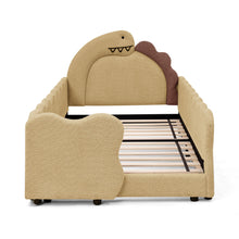 Load image into Gallery viewer, Cute Dinosaur Shaped Bed With Safety Guardrail, Toddler Frame

