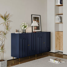 Load image into Gallery viewer, Modern Lacquered 4 Door Cabinet Sideboard Buffet Server Cabinet Storage Cabinet, For Living Room, Entryway, Hallway, Office, Kitchen And Dining Room
