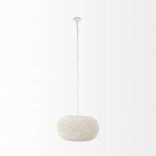Load image into Gallery viewer, Beaded Hanging Chandelier - Whitewash
