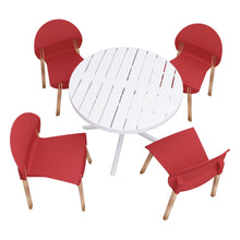 Load image into Gallery viewer, 4 Piece Set Of Single Chairs, Traditional Elements With Round Table
