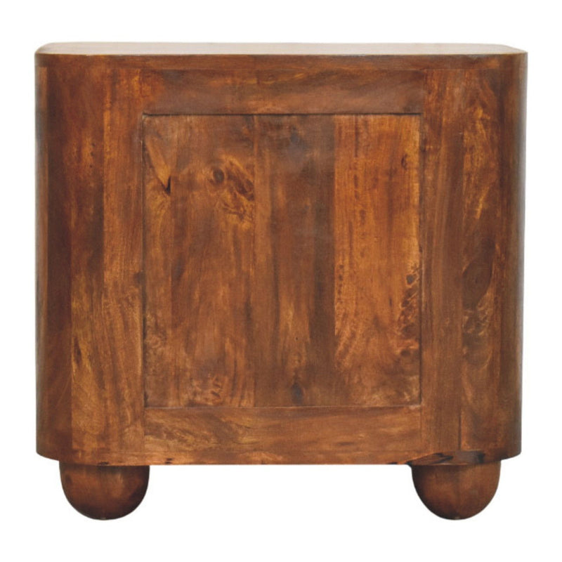 21'' Solid Wood Two Drawer Nightstand - Brown
