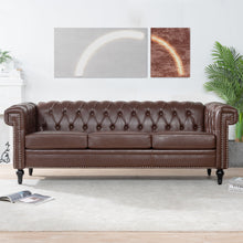 Load image into Gallery viewer, Traditional Square Arm Removable Cushion 3 Seater Sofa
