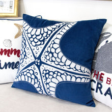 Load image into Gallery viewer, Seastar Starfish Pillow With Hidden Zipper (Set of 2) - Indigo
