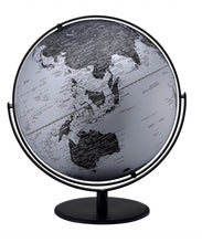 Load image into Gallery viewer, Modern Poly Globe - Black / Silver
