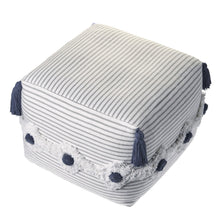 Load image into Gallery viewer, Cotton Square Ottoman - Gray
