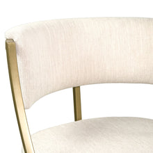 Load image into Gallery viewer, Steel Low Back Bar Height Bar Chair - Beige And Antiqued Brass
