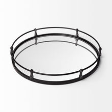 Load image into Gallery viewer, 24" Round Metal Indoor Outdoor Tray With Handles - Silver
