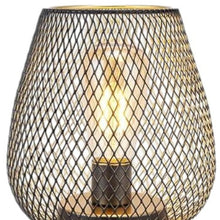 Load image into Gallery viewer, Pierced Geometric Cordless Lantern Lamps (Set of 2) - Antiqued Bronze
