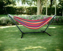 Load image into Gallery viewer, Stripe Double Classic Two Person Hammock With Stand - Tropical
