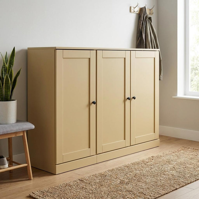 Solid Woodshoe Storage Cabinet (755980) - Yellow