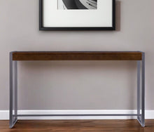 Load image into Gallery viewer, Gunmetal Sled Console Table - Dark Brown
