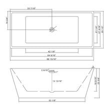 Load image into Gallery viewer, Glossy Freestanding Soaking Tub With Drain, Spacious Stand Alone Bathtub For Bathrooms - Glossy White
