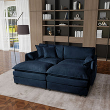 Load image into Gallery viewer, Modern Comfy Deep Seat Modular Sectional Sofa Cloud Couch With Ottoman
