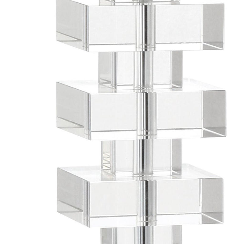 28" Novelty Table Lamp LED With Shade - Clear