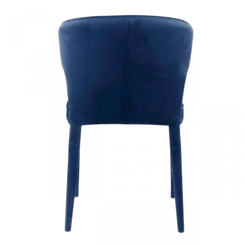 Upholstered Velvet Wing Back Dining Arm Chair - Blue