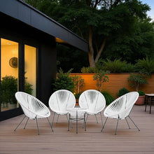 Load image into Gallery viewer, Outdoor Conversation Set With Ergonomic Lounge Chairs And Tempered Glass Table
