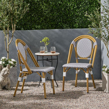 Load image into Gallery viewer, Outdoor Rattan And Aluminum French Bistro Chair Set
