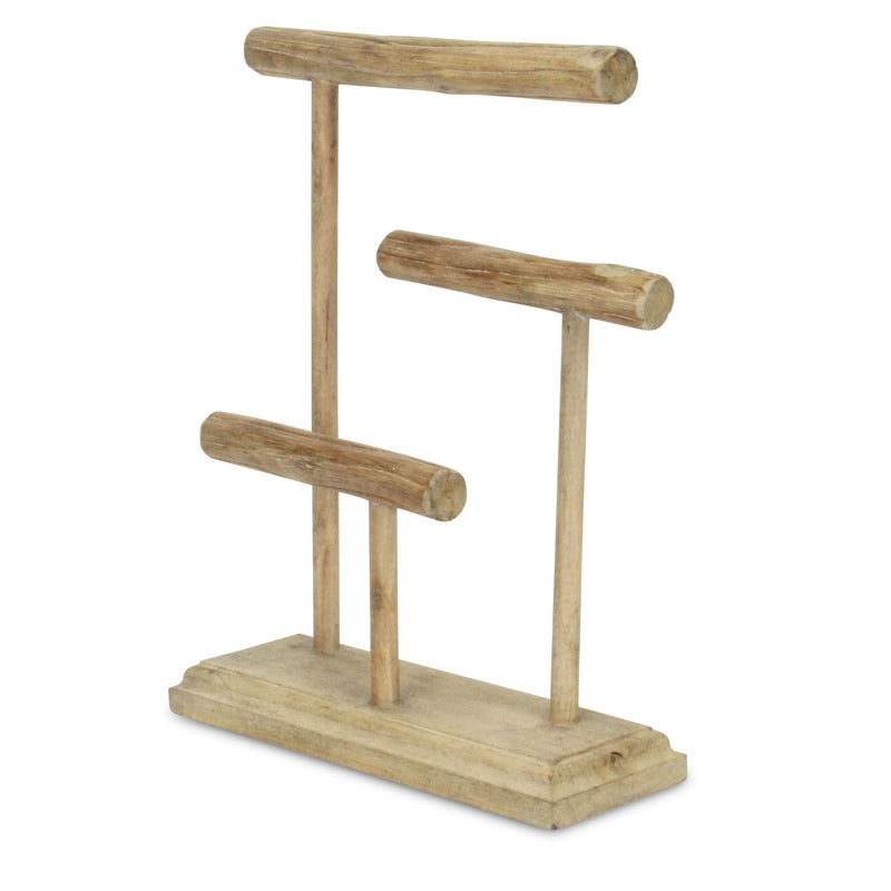 14" Drift Wood Three Tier Decorative Jewelry Holder - Brown