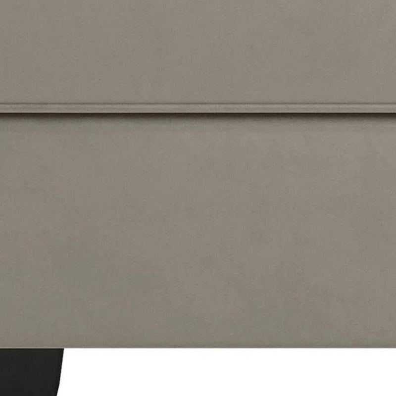 Microfiber Storage Ottoman - Gray / Black