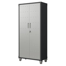 Load image into Gallery viewer, Metal Garage Storage Cabinet With Wheels Heavy Duty Tool Storage Cabinet - Brushed Nickel
