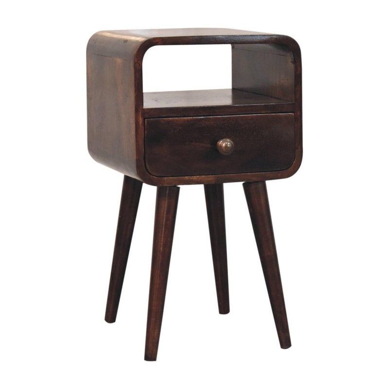 Solid Wood One Drawer Nightstand (738445) - Brown