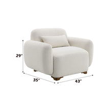 Load image into Gallery viewer, Darius - Boucle Accent Chair With 1 Toss Pillow - Beige
