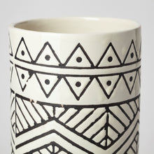 Load image into Gallery viewer, Geometric Cylinder Table Vase - Cream
