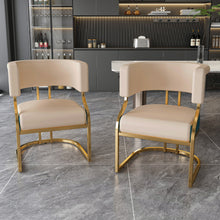 Load image into Gallery viewer, Dining Chairs Ergonomic Curved Backres (Set of 2) - Blue / Neutral
