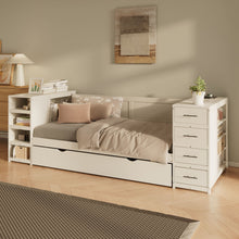 Load image into Gallery viewer, Daybed With Side Shelves, Multi Functional Desk &amp; Charging Station
