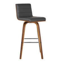 Load image into Gallery viewer, Solid Wood Swivel Low Back Counter Height Bar Chair - Gray / Brown
